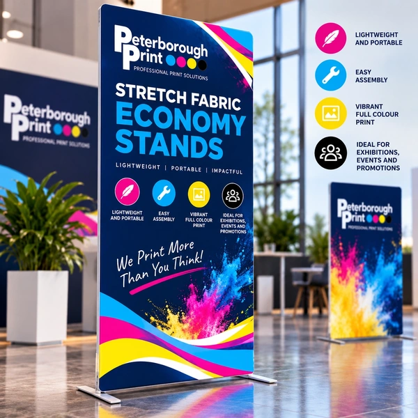  Colourful Stretch Fabric Economy Stand Advertisement